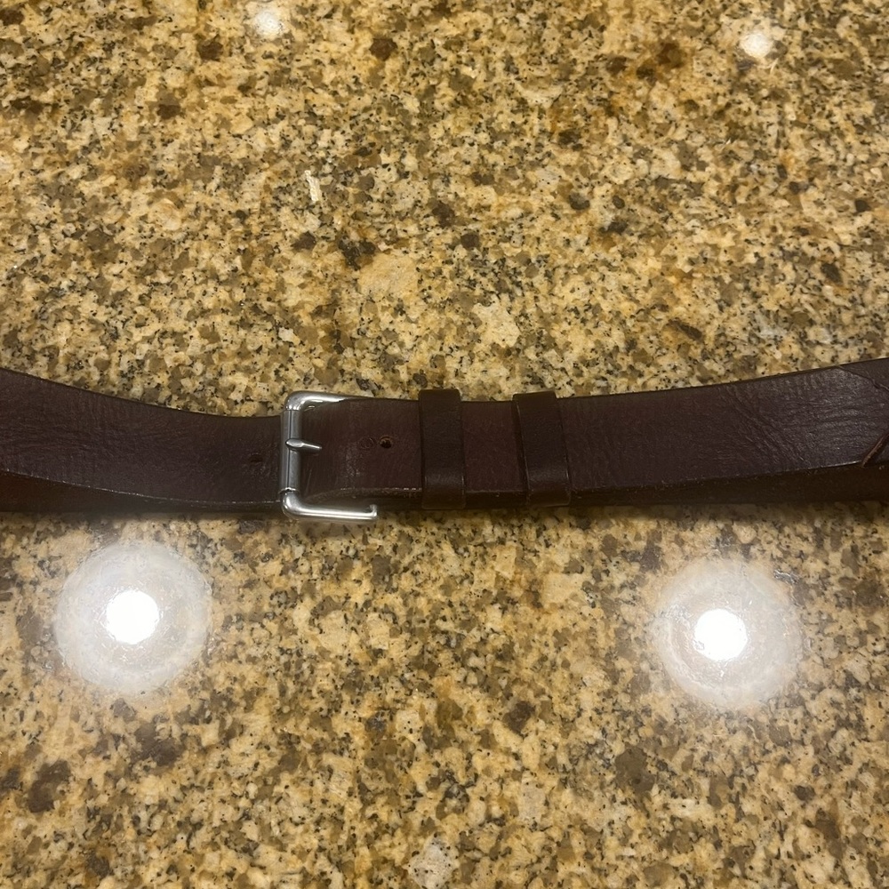 POLO RALPH LAUREN GENUINE LEATHER BROWN MEN'S BELT SIZE L XL * Measurements*